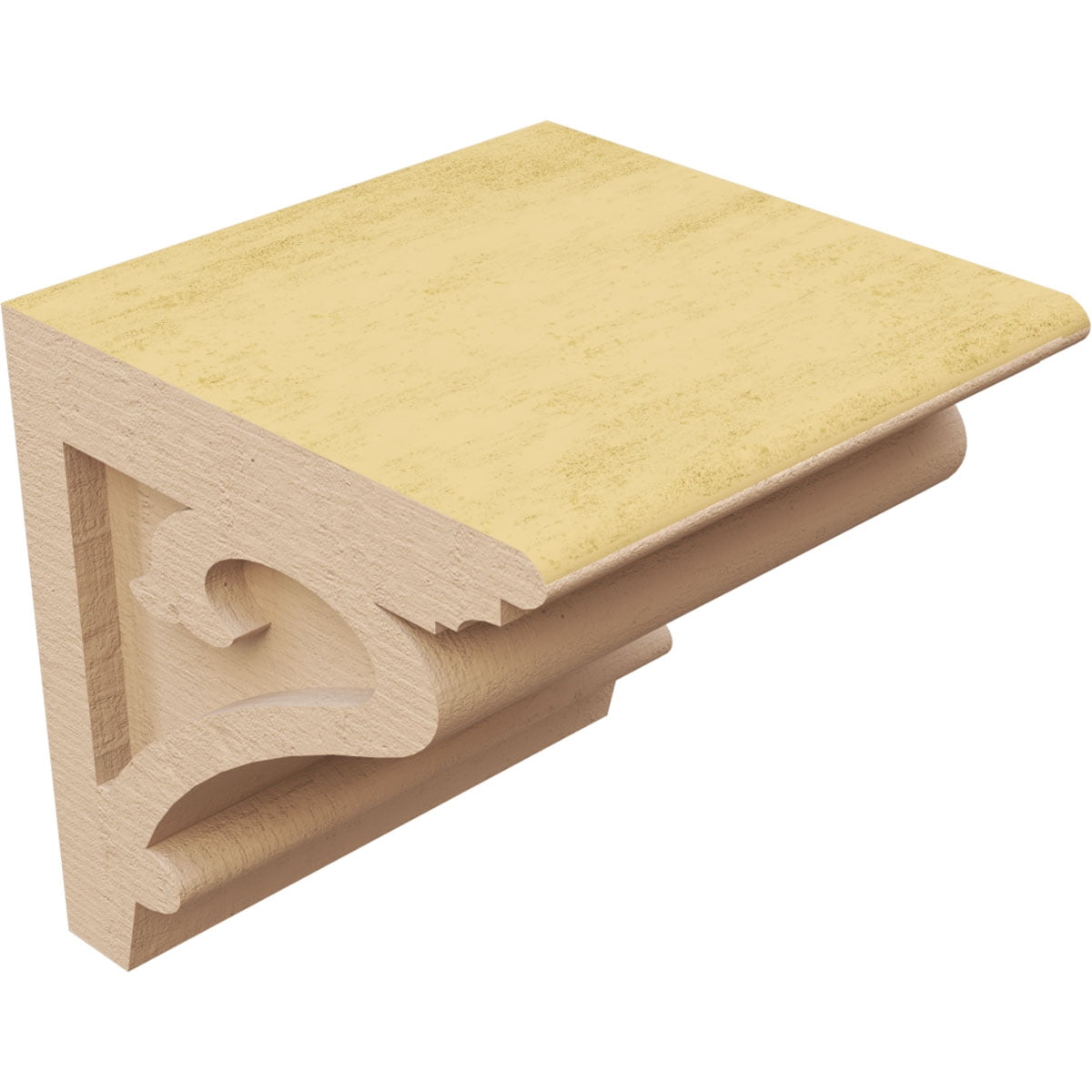 8"W x 8"D x 8"H Wide Mayflower Rough Cedar Woodgrain TimberThane Corbel, Primed Tan