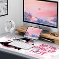 thumbnail image 5 of Ghost Face Desk Mat, Halloween Gaming Mouse Pad, Desk Pad Large with Non-Slip Rubber Base, XXL Computer Keyboard Mat with Stitched Edges, Extended Mousepad for Girls, Home, Office, Pink, 5 of 5