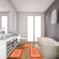 thumbnail image 2 of Juego de alfombras de baño Pauwer de 3 piezas con inodoro contorneado en forma de U, 2 of 6