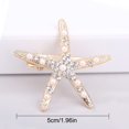 thumbnail image 4 of Juego de 3 horquillas de perlas para novia de estrella de mar, vestido de novia, horquilla de diamantes con tachuelas de estrella de mar, oro para niña Sincero Electrónica, 4 of 4