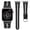 Black-Silver, variant on Leather Band Compatible with Apple Watch Bands 38/40/41/42/44/45/46/49mm Women, Dressy Premium Leather Strap with Stainless Steel Metal Chain for iWatch Series 11 10 9 8 7 6 5 4 SE/Ultra 3 2 1