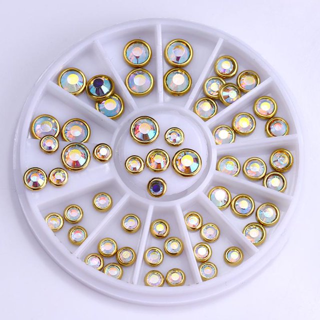 Diamantes de imitación de camaleón de colores mezclados, pequeñas cuentas irregulares brillantes para decoración de uñas 3D, piedra en rueda, puntas de bricolaje Tan Jianjun unisex