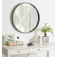 thumbnail image 6 of Kate and Laurel Travis Round Wood Wall Mirror, 25.6" Diameter, Gray, Modern Wall Décor Accent, 6 of 7