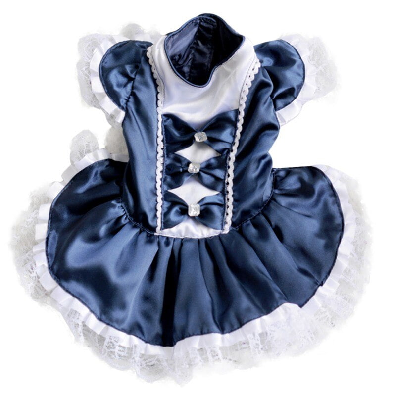 Bowknot Summer Cat Dress Dog Wedding Dresses Party Maid Outfit Pet