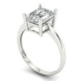thumbnail image 2 of Clara Pucci 14K White Gold Solid Gold Moissanite Solitaire Anniversary Ring for Women - 2.5 cttw Radiant Cut, 2 of 8