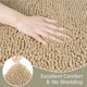 thumbnail image 2 of Juego de alfombras de baño LOCHAS, suaves y antideslizantes, color beige, 2 of 6