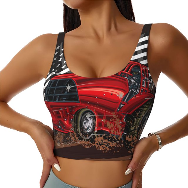Balery tractor Sujetadores deportivos con espalda cruzada para mujer, acolchados, sin costuras, de alto impacto, ideales para yoga, gimnasio, entrenamiento y fitness.-Small