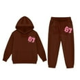 thumbnail image 5 of Boys Girls Active Sweatsuit 2PC Six Seven Sweatshirt Sweatpants Set Winter Clothes Girl Clothes Size 8-9 Years, 5 of 5