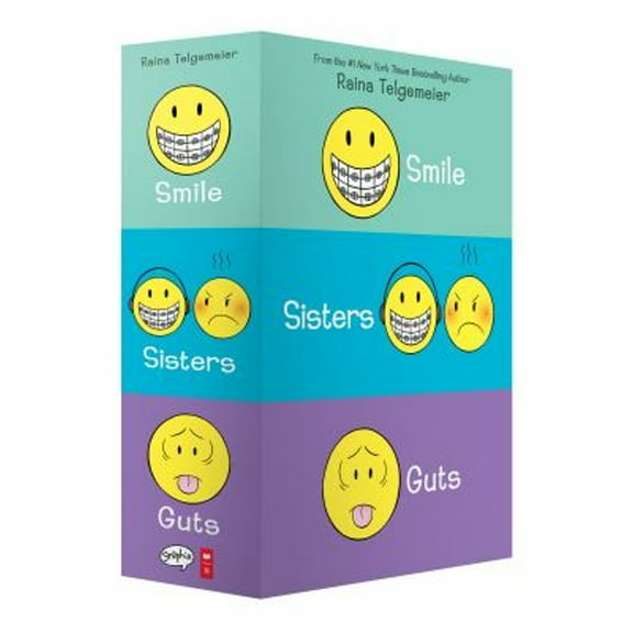 Pre-Owned Smile, Sisters, and Guts: The Box Set by Raina Telgemeier (Hardcover)