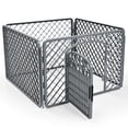 thumbnail image 2 of Vibrant Life 4-Panel Plastic Playpen for Dogs, Dark Gray, 24", 2 of 8