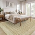thumbnail image 3 of Bordered 8x10 Living Room Rugs, Washable Modern Soft Non Slip Geometric Area Rug for Bedroom, Low Pile Ultra Thin Large Under Table Carpet for Dining Room Home Decor, Taupe, 3 of 6