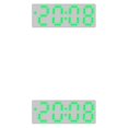 thumbnail image 1 of kurtrusly Horloge Murale avec Double Placement Grand Écran Coloré Numérique 8017GreenLight 2Set, 1 of 6