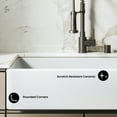 thumbnail image 4 of Elegance 36" x 20" Single Basin Fireclay Farmhouse Kitchen Sink in Glossy White with Stainless Steel Grid, 4 of 8