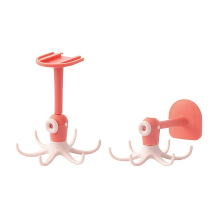 

Clearance Sale Litaoh 1X Hook Hooks Rotating Hook Small Octopus 360 Degree Rotating Traceless Sticky Hook C