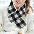 thumbnail image 2 of Heated Scarf Heated Neck Wrap Electric Plaid Scarf Soft Winter Scarves 3 Temperature Adjustable Heated Wrap Protection Portable Comfortable Neck Heating Pad for Men Women, 2 of 11