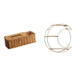 thumbnail image 1 of Caja de pañuelos con control remoto y estante de metal de 3 niveles para colgar en la pared, ideal para dormitorio, cocina, escritorio, coleccionables, 1 of 8