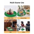 thumbnail image 2 of 13 Inch Round Placemats Set of 6, Grass Green Birthday Non Slip Heat Insulation PP Table Mats, Colorful Confetti Ribbons Polka Dots Classroom Washable Place Mats for Kitchen Dining Party Table Decor, 2 of 7