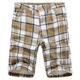thumbnail image 1 of Aayomet Mens Shorts Color Overall Multi Pocket Button Self Wearing Belt Capri Pant Sport Short (BU2, 36), 1 of 2