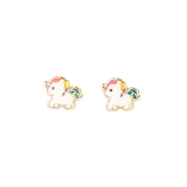 Broquel de unicornio en oro 10k Mancini F648