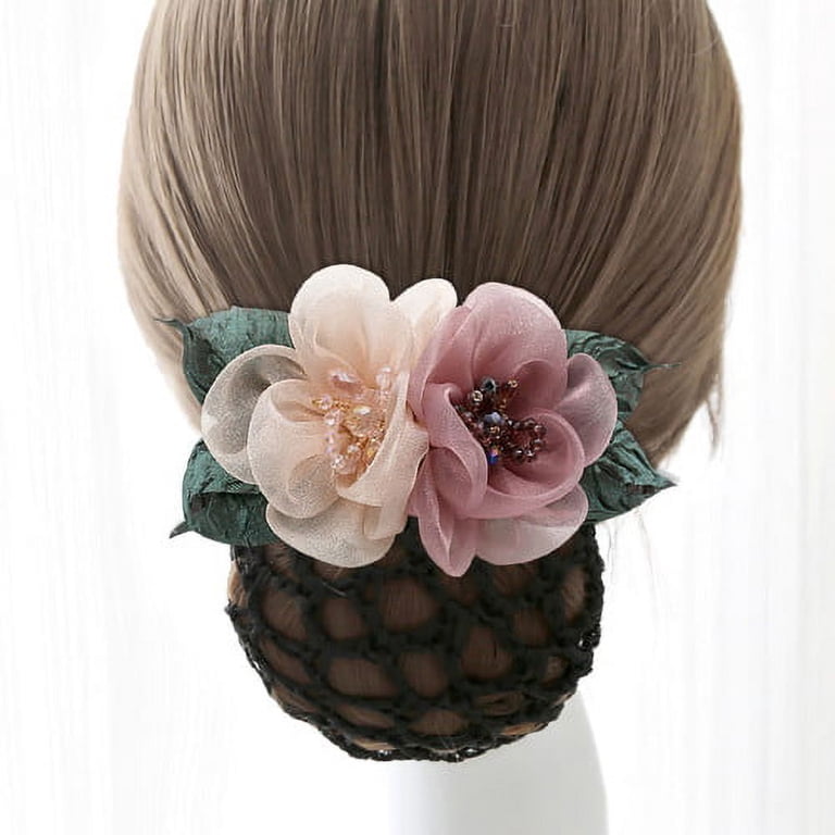 D-GROEE Women Hair Clip,Small Ribbon Barrette With Flowers  display picture 2