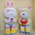 thumbnail image 2 of Blocks Momo Doodle Rabbit Nano Cartoon Colour Large Model Bearbrick Building Block Micro Diamond Bricks Kids Toys Birthday Gift Set, 2 of 7