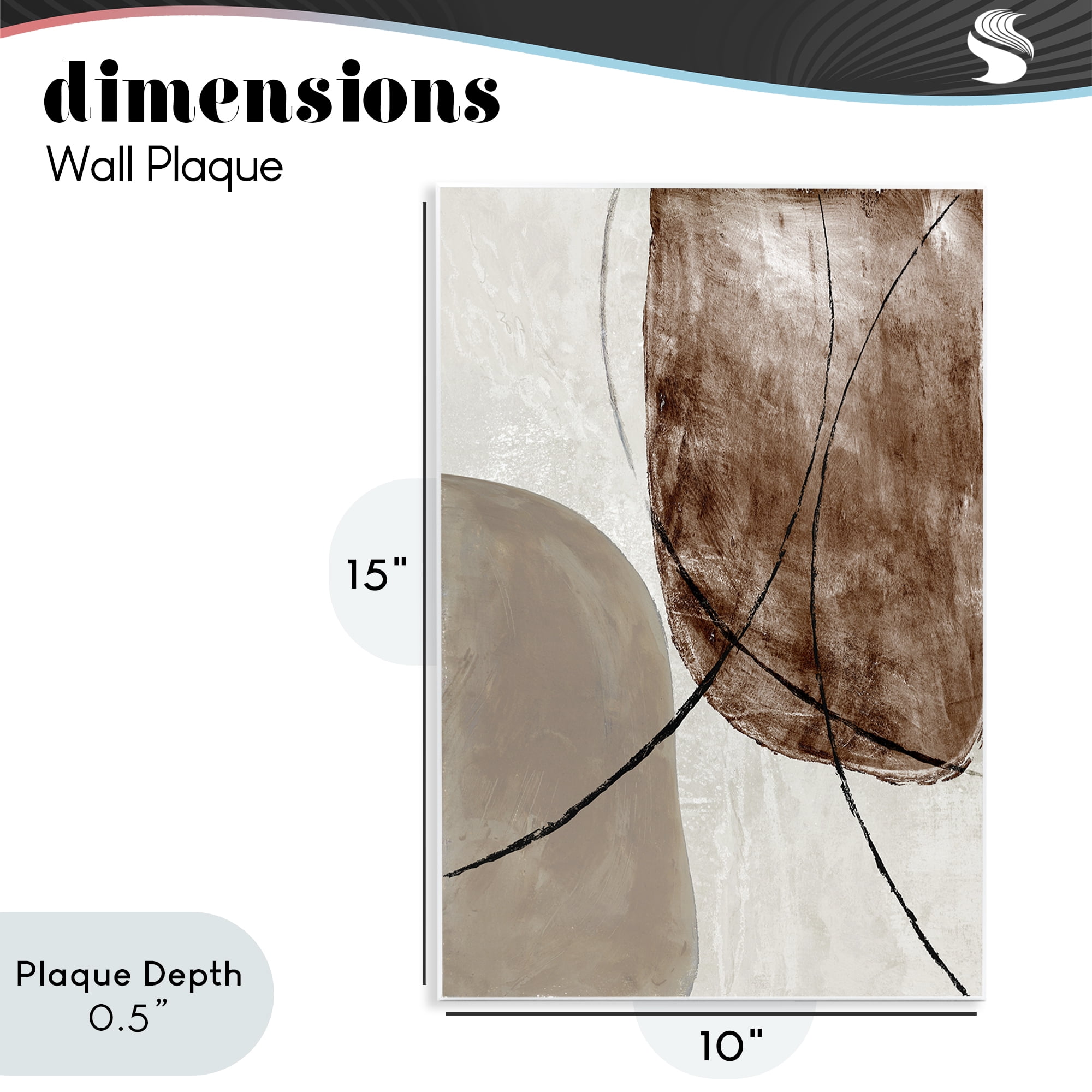 Stupell Industries Taupe & Brown Abstract Wall Plaque Art, design by Merri Pattinian