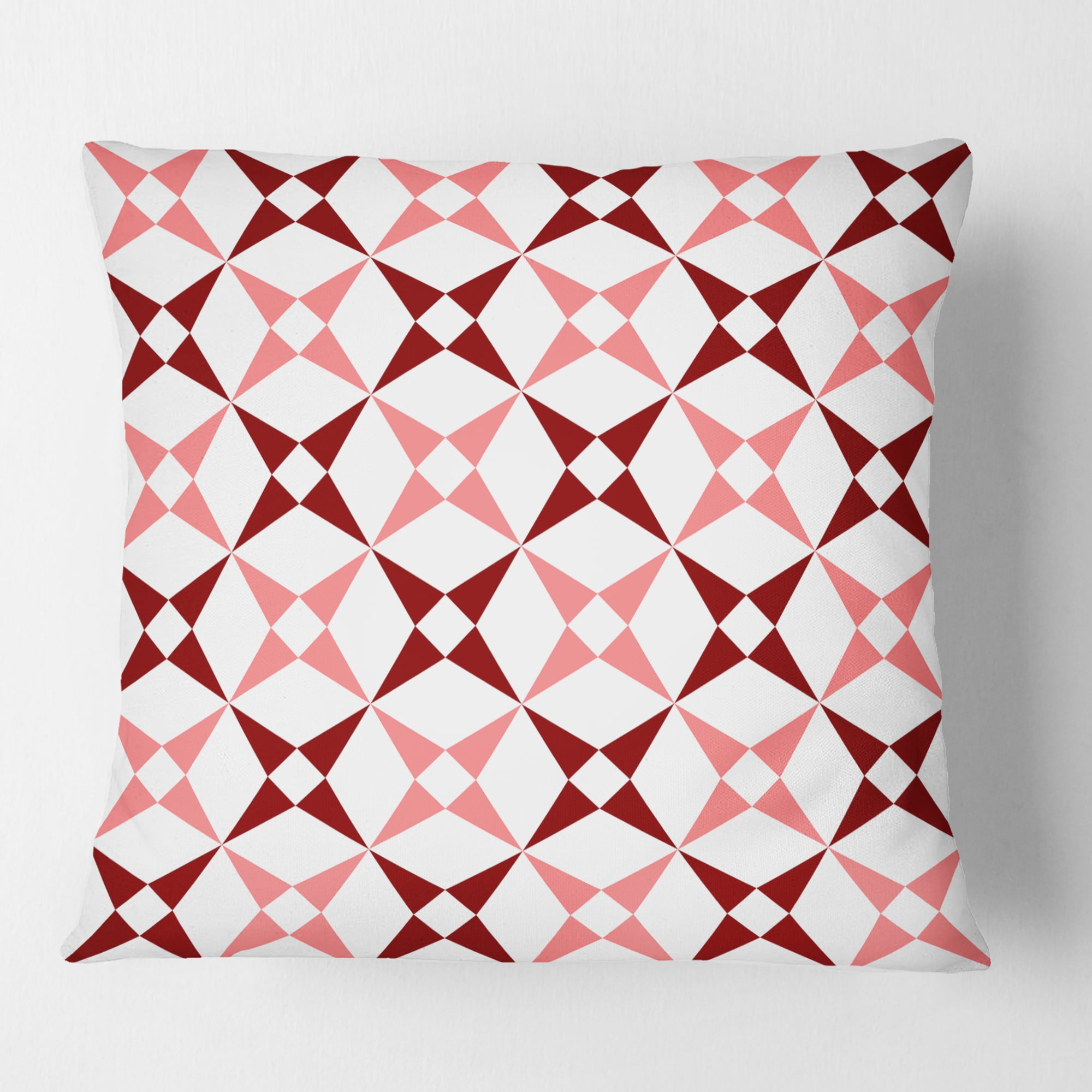 Designart Retro Grid Pattern I' Mid-Century Modern Throw Pillow - 16x16