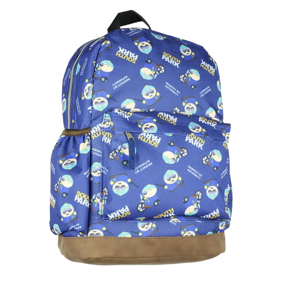 South Park Backpack Cop Cartman Respect My Authority School Bookbag For Daily Use 16"