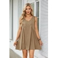thumbnail image 2 of Eternatastic Womens Summer Casual Sleeveless Tank Dress V Neck Mini Dresses Beach Sundress with Pockets, 2 of 6