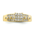 thumbnail image 5 of 10k Yellow Gold Solid CZ Micropave Solitarie Band Ring, 5 of 7