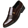 thumbnail image 2 of Men's Dress Tuxedo Shoes Comfortable Slip On Classic Patent Leather Loafers Lightweight Casual Business Shoes, 2 of 4