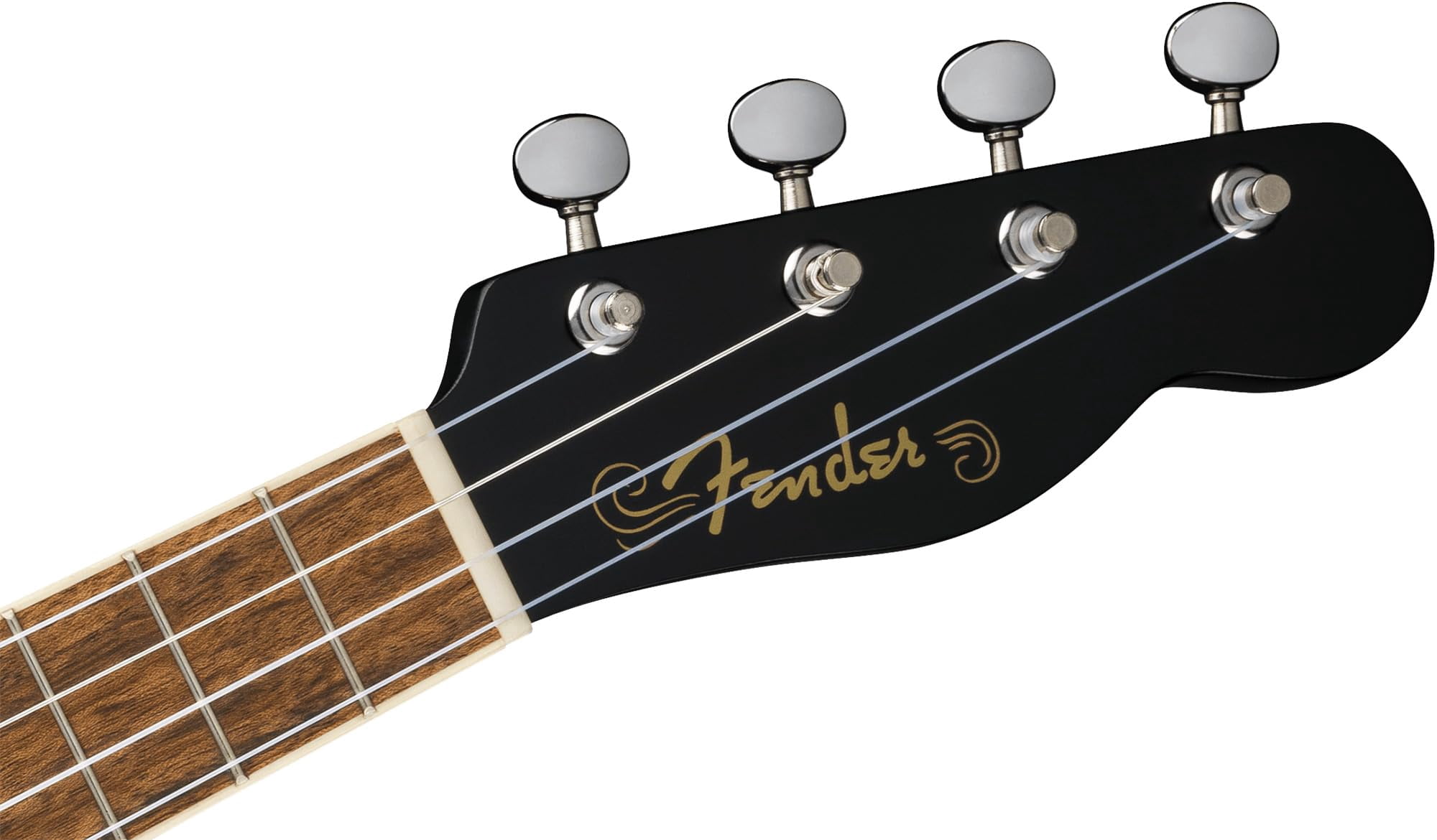 Fender Monterey Concert Ukulele - Black Bundle with Gig Bag, Tuner, and Austin Bazaar Instructional DVD