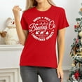 thumbnail image 2 of Christmas Letter Print Women's T-Shirt Casual Round Neck Short Sleeve Holiday Graphic Tee Comfortable Stylish Top, 2 of 2