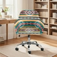 thumbnail image 2 of Xixirimido Aztec Tribal Printings Swivel Office Armchair Cover Stretch Computer Desk Chair Slipcover Mid Back Accent Dining Chair Covers Non-slip for Home Living Room, 2 of 7