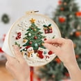 thumbnail image 4 of Christmas Cross Stitch Kits, DIY Embroidery Kit for Adults with Pattern,Cotton Threads,Needles,Instruction,20cm Hoop,for Decor Home Room, 4 of 9