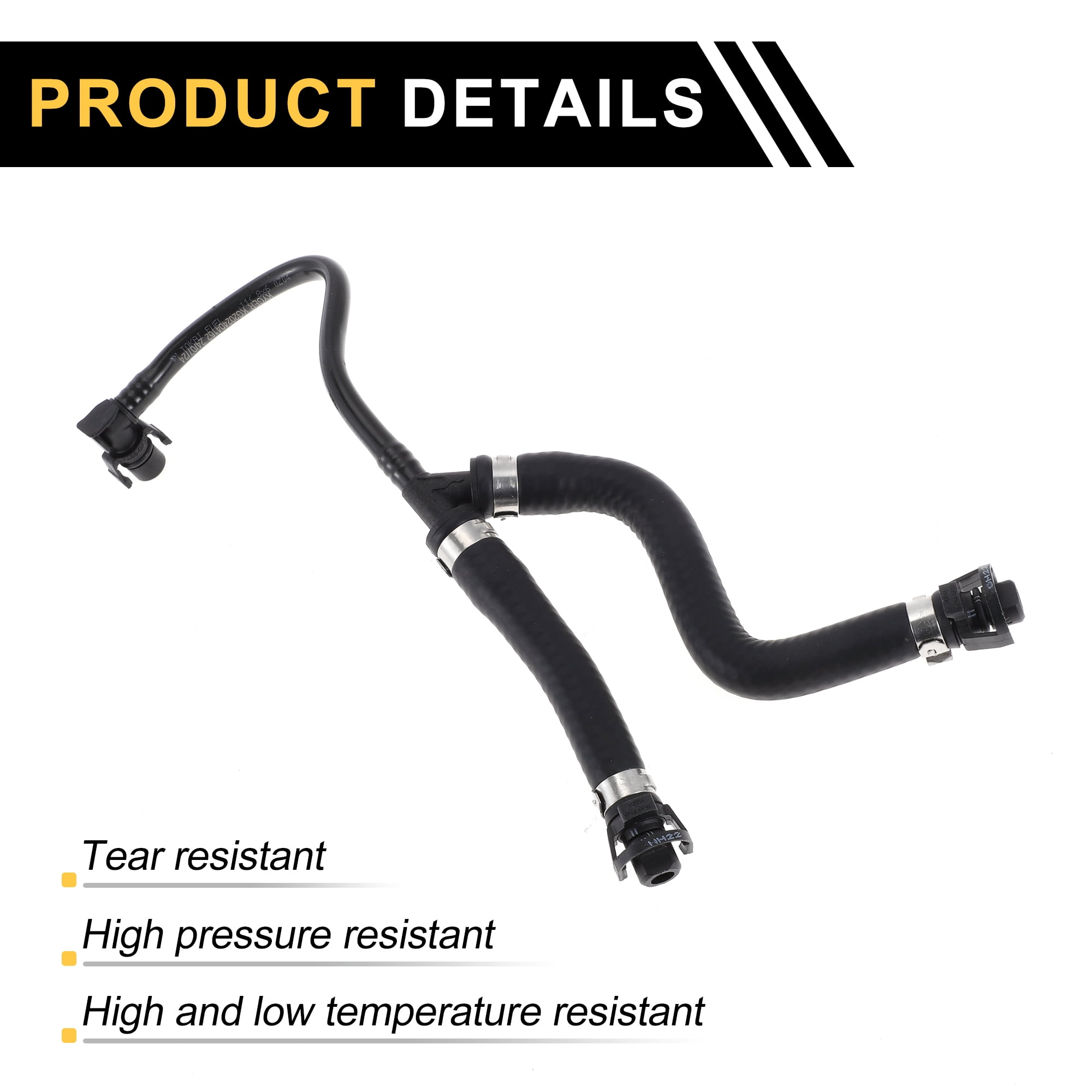 Unique Bargains Radiator Hose for Land Rover Defender 90 3.0L 2021-2023 Rubber Engine