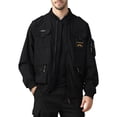 thumbnail image 2 of LEDUNTINO Men's Bomber Jacket, Lightweight Casual Spring Fall Windbreaker, Travel Hiking Golf Jackets, 2 of 8