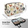 thumbnail image 3 of Uemuo Funny Chicken Pattern Portable Toiletry Bags with Handle, Waterproof travel Make up Bags for Women, Large Capacity Travel Cosmetic Bags, 3 of 9