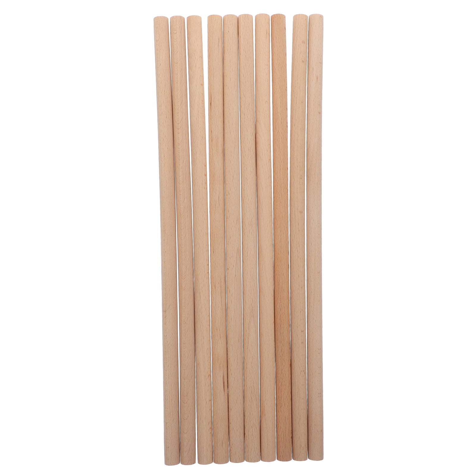 OUNONA 10pcs Wooden Craft Sticks for Kids, Khaki Wood Material Ideal for Arts and Crafts Projects