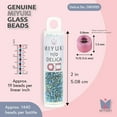 thumbnail image 3 of Miyuki Delica Seed Beads – Size 11/0 (1.6 mm), DB0985, Green/Blue Mix, 7.2g, Approx. 1440 Beads, 3 of 7