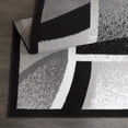 thumbnail image 4 of Black Contemporary Bordered 4x6 Area Rug Rugs Modern Carpet - Actual Size 3' 7" x 5' 2", 4 of 6