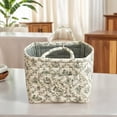 thumbnail image 2 of Car Storage Basket Organizer, Large Capacity Quilted Fabric Bin with Handles, Foldable Car Trunk Back Seat Storage for Groceries, Home Closet Use, Style-J, 2 of 6