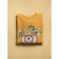thumbnail image 3 of Red Panda With Flowers Sweatshirt Women -Image by Shutterstock, Female XX-Large, 3 of 4