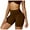Brown, variant on GEWSEY Biker Yoga Shorts for Women 3" High Waisted Tummy Control Workout Running Athletic Spandex Shorts (Black, S)