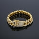 thumbnail image 1 of Pulsera de lujo con diamantes de imitación para hombre y mujer, brazalete de estilo hip hop con eslabones cubanos, diseño Simple, joyería ostentosa Fivean unisex, 1 of 2