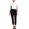 thumbnail image 2 of INSPIRE CHIC Work Top for Women's Stand Collar Cap Sleeve Keyhole Back Elegant Business Blouse 2XL White, 2 of 6