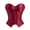 Wine, variant on Women Lustrous Satin Sweetheart Neck Corset Top, Underwire Padded Back Lace Up Side Zipper Waist Defining Vintage Bustier Available In Multiple Colors
