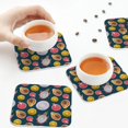 thumbnail image 4 of Leather Coasters with Heat-resistant for Drinks, Papaya pitaya Pomegranate Cup Coasters Cup Pad Mat for Tabletop Protection, Coffee Table, Office Desk and Housewarming Gift, 4 of 5