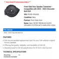 thumbnail image 2 of Front Side Door Speaker Connector - Compatible with 2022 - 2023 Chevy Bolt EUV, 2 of 2