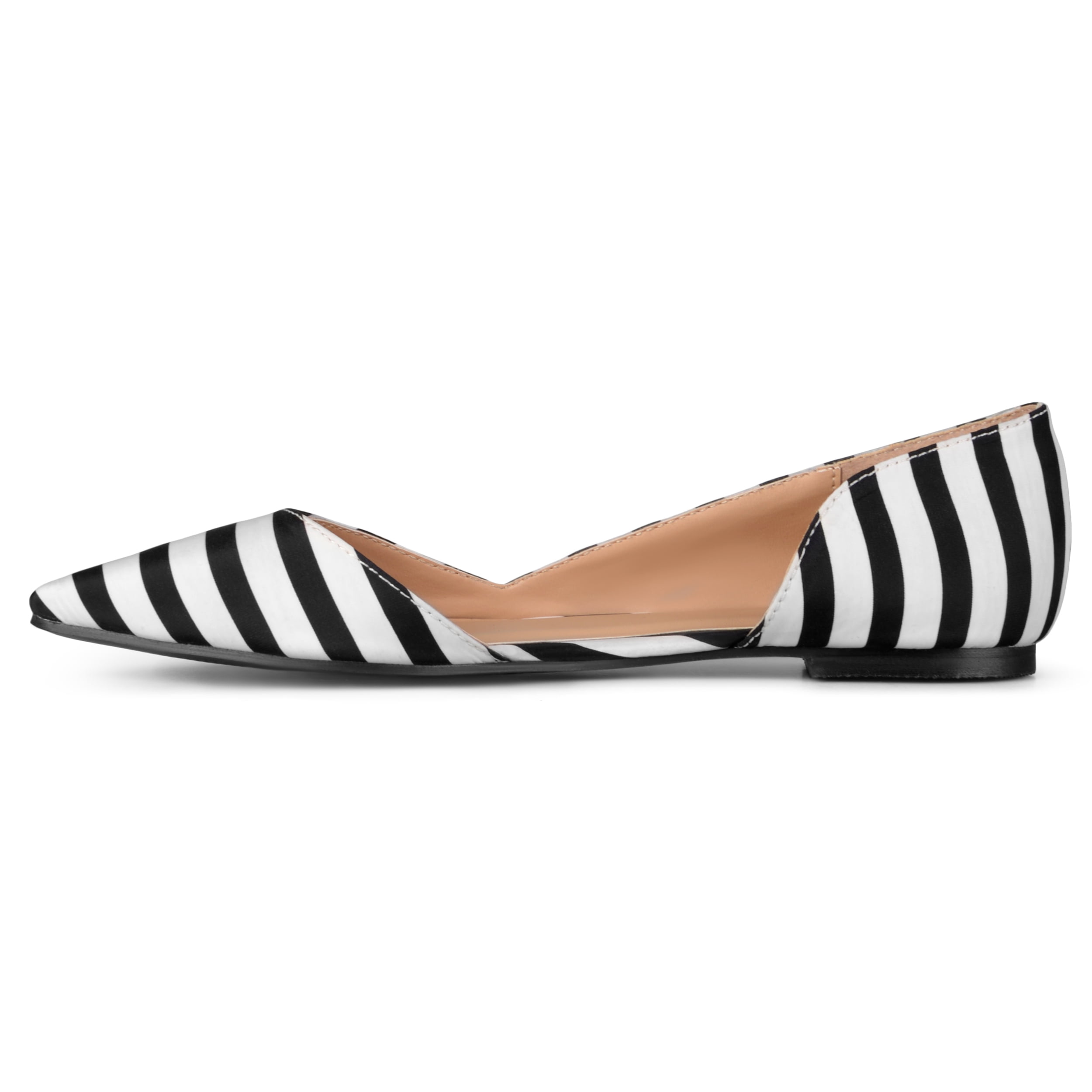 Journee Womens Cortni Slip On Pointed Toe D'Orsay Flats, Widths Available